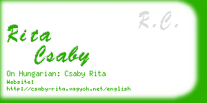 rita csaby business card